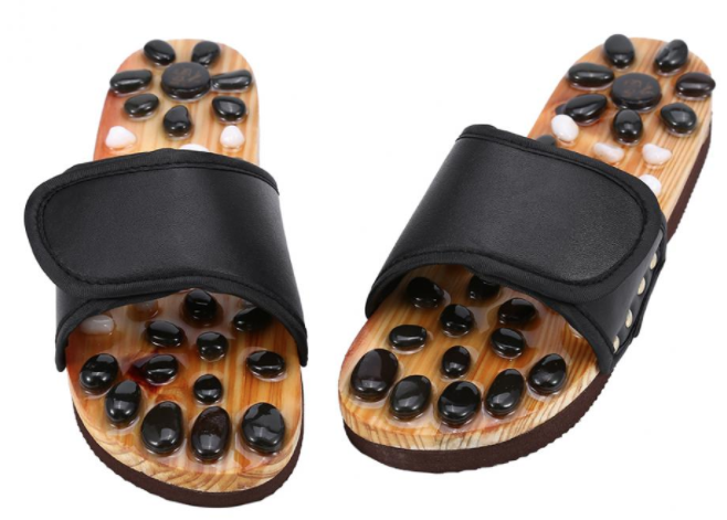 Papuci reflexoterapeutici cu piatra naturala 